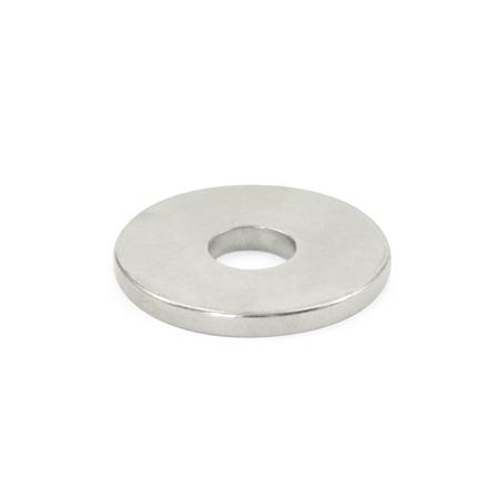 Otto Ganter Raw Magnet Disc Shaped with Bore or Countersunk, GN 55.1